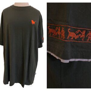 Solatorobo Red the Hunter Nintendo T-Shirt XL Mens Green Knit Red Embroidery Tee